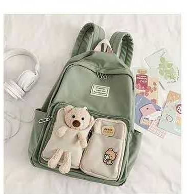 Cute Bear Teenagers Shoulder Travel Backpack 177/33