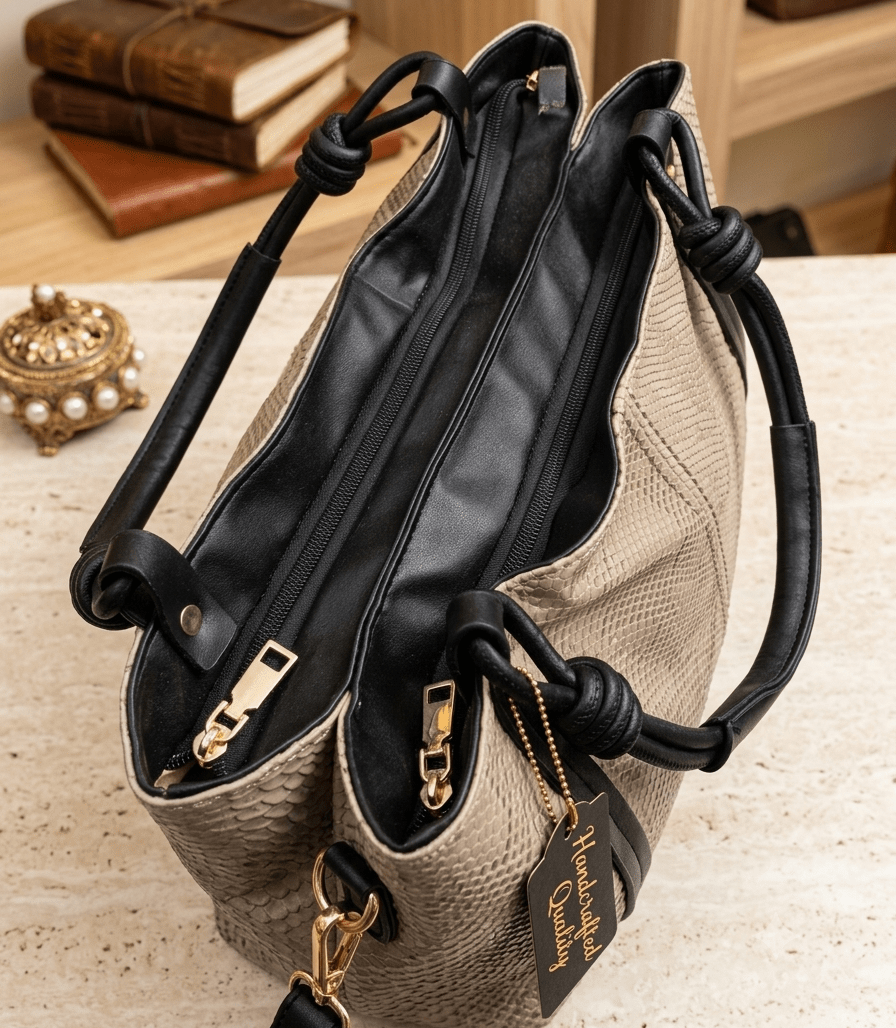 2-compartment Leather Bag/396 - Image 2