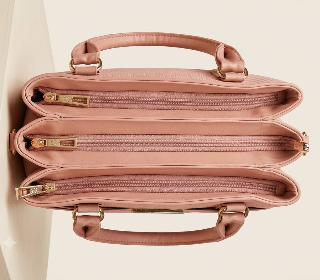 3-compartments pink bag/ 388 - Image 2