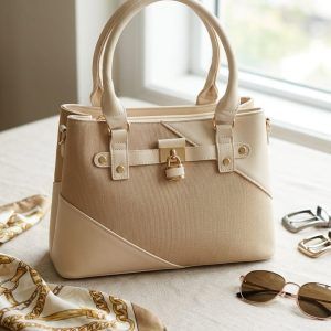 Elegant Triple-Compartment Structured Handbag/389