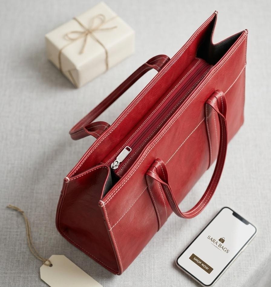 Classic Leather Work Tote Bag/394 - Image 2