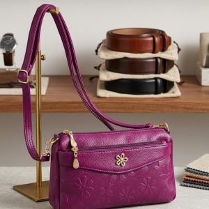 Floral Embossed Crossbody Bag/ 406