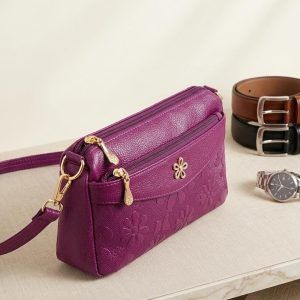 Floral Embossed Crossbody Bag/ 406